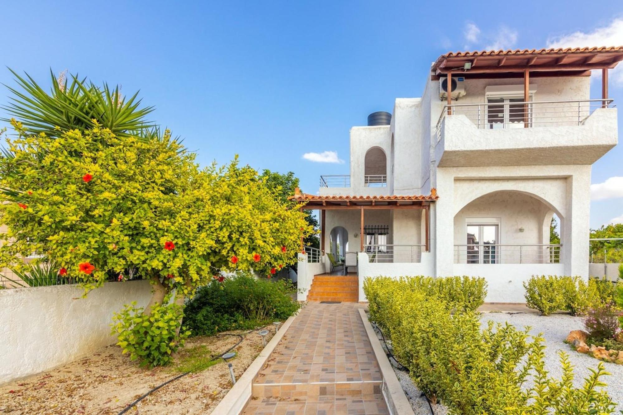 Amazing Villa Chrysanthi With Private Pool In Heraklion Epano Vathia Экстерьер фото